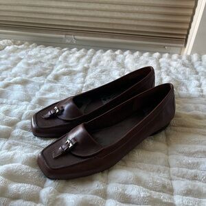 Classic Brown Leather Loafers for Women